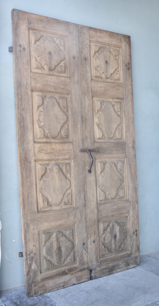 Pair of 18th c Walnut Doors from the entrance to a church in the Piemonte region of Italy - image 3