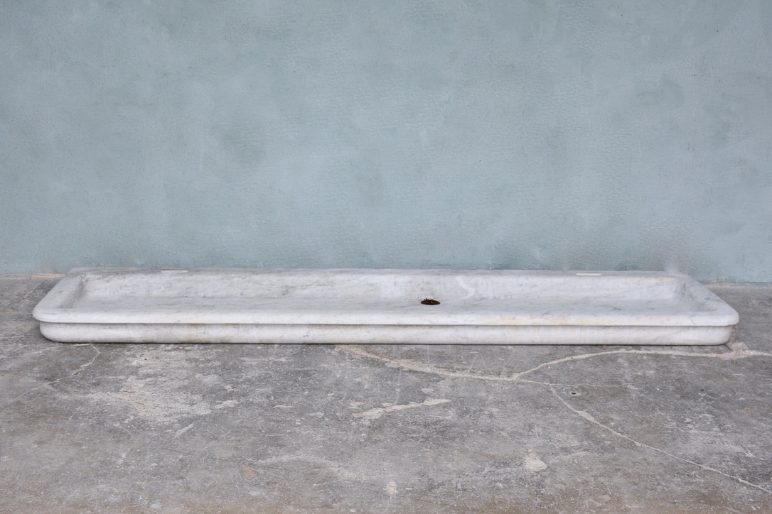 Long Reclaimed Marble Sink Circa 1880