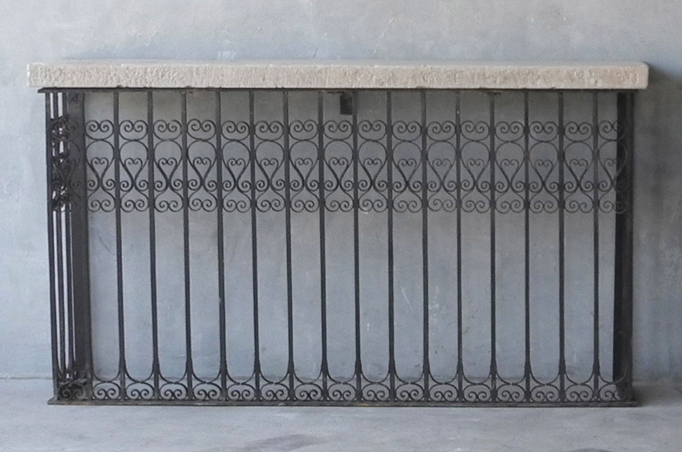 18th c. Catalonian Balcony Console with Reclaimed Stone Top