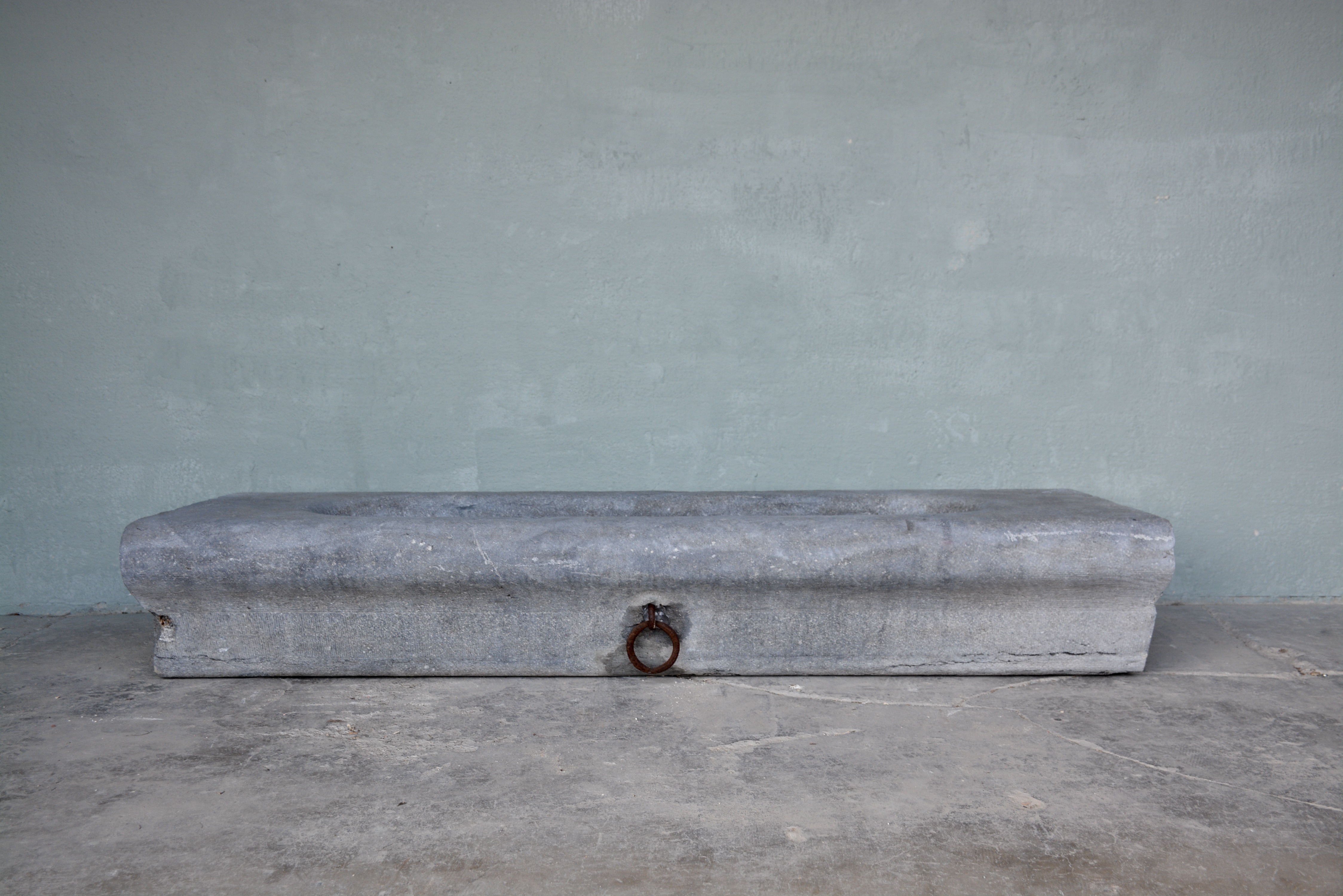 18th c Belgian bluestone horse trough from a stable near Bruges