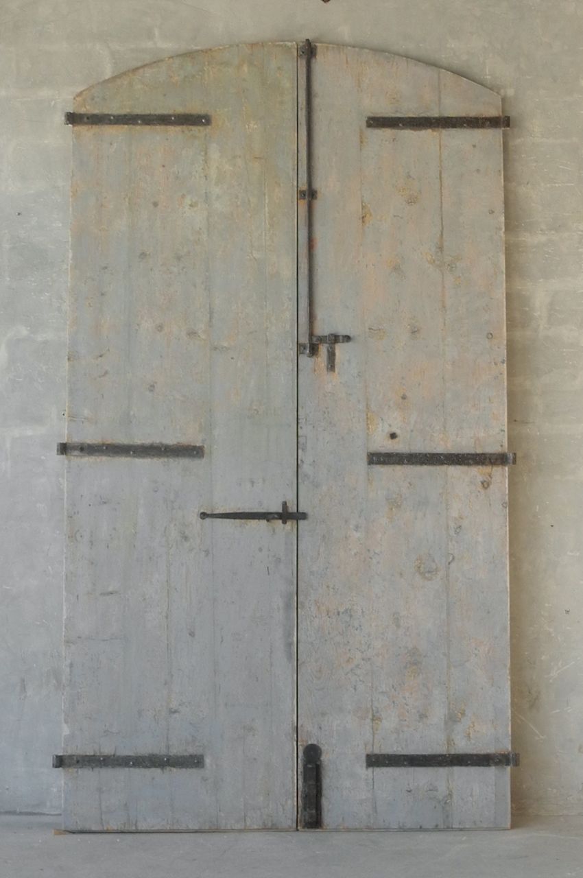 Pair 18th c. Entrance Doors from a Casa di Campagna outside of Sesto Imolese, a Village in the Italian Province of Bologna - image 2