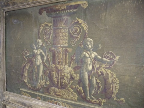 Two Single 18th c. Doors with Papier Peint Paintings - image 3