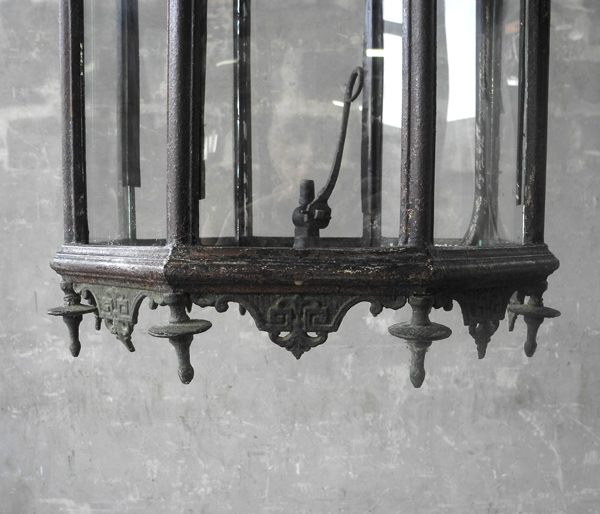 Early 19th c. Iron and Bronze French Carriage Entrance Lantern - image 4