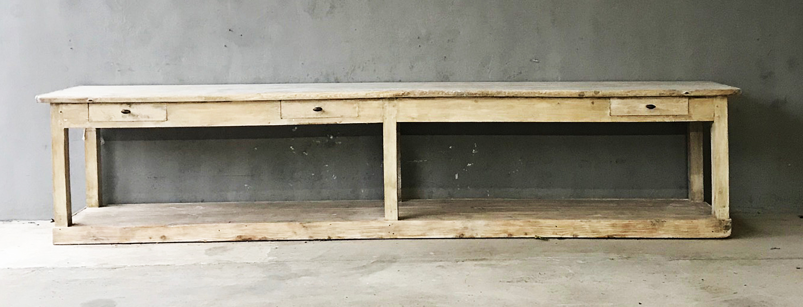 19th c Work table from an Atelier in Lyon, France