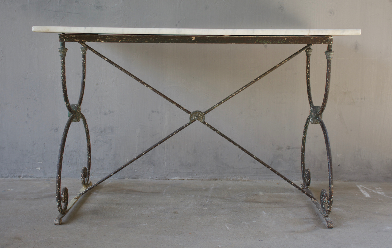 19th c. Iron and Marble Table de Jardin - image 2