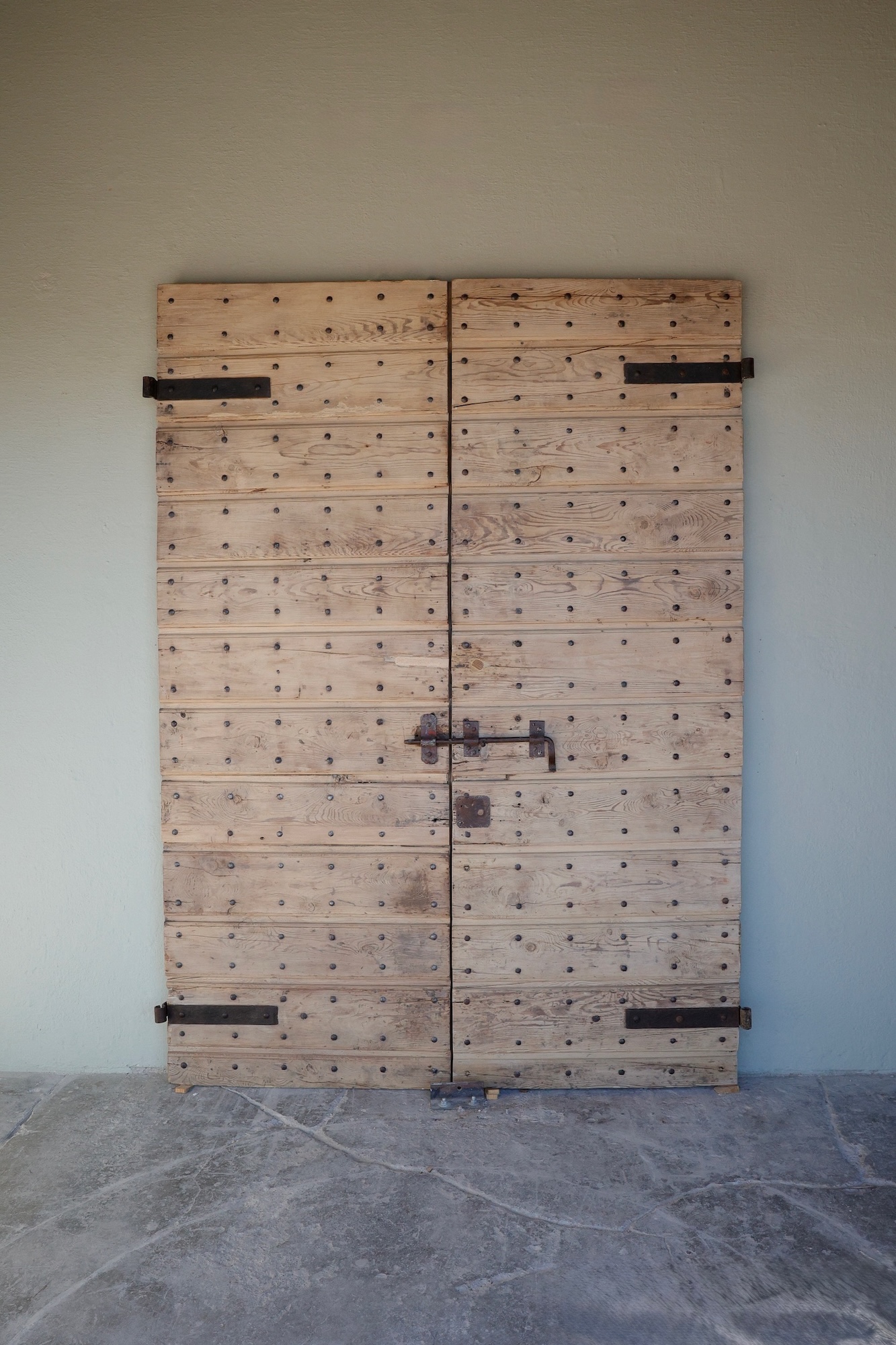 17th c Doors from the entrance to the "Bottaia" (cask cellar) of a Vineyard outside of the Tuscan town of Montalcino