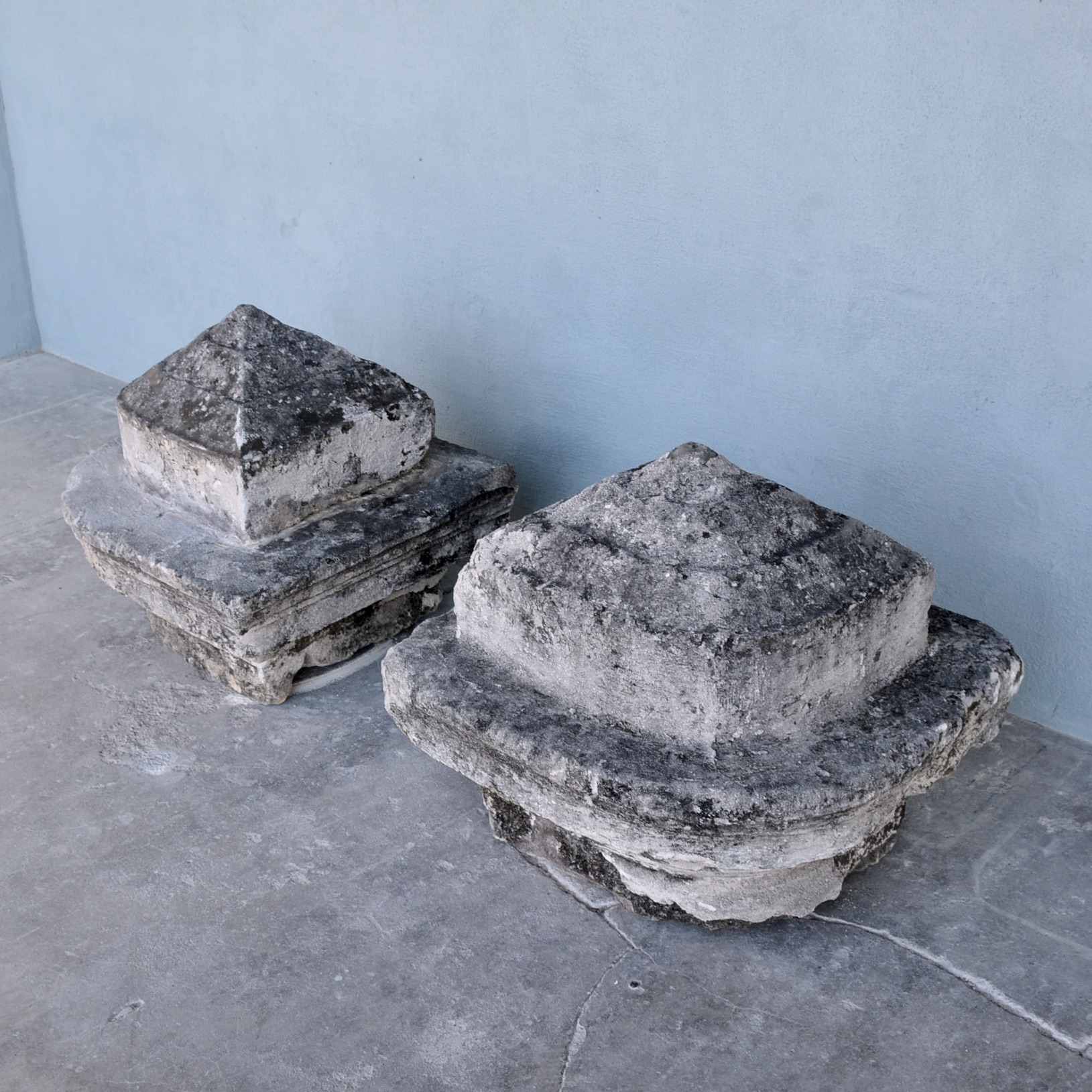 Pair 18th c. Column Toppers from a Property outside of the village of Apt, France - image 4
