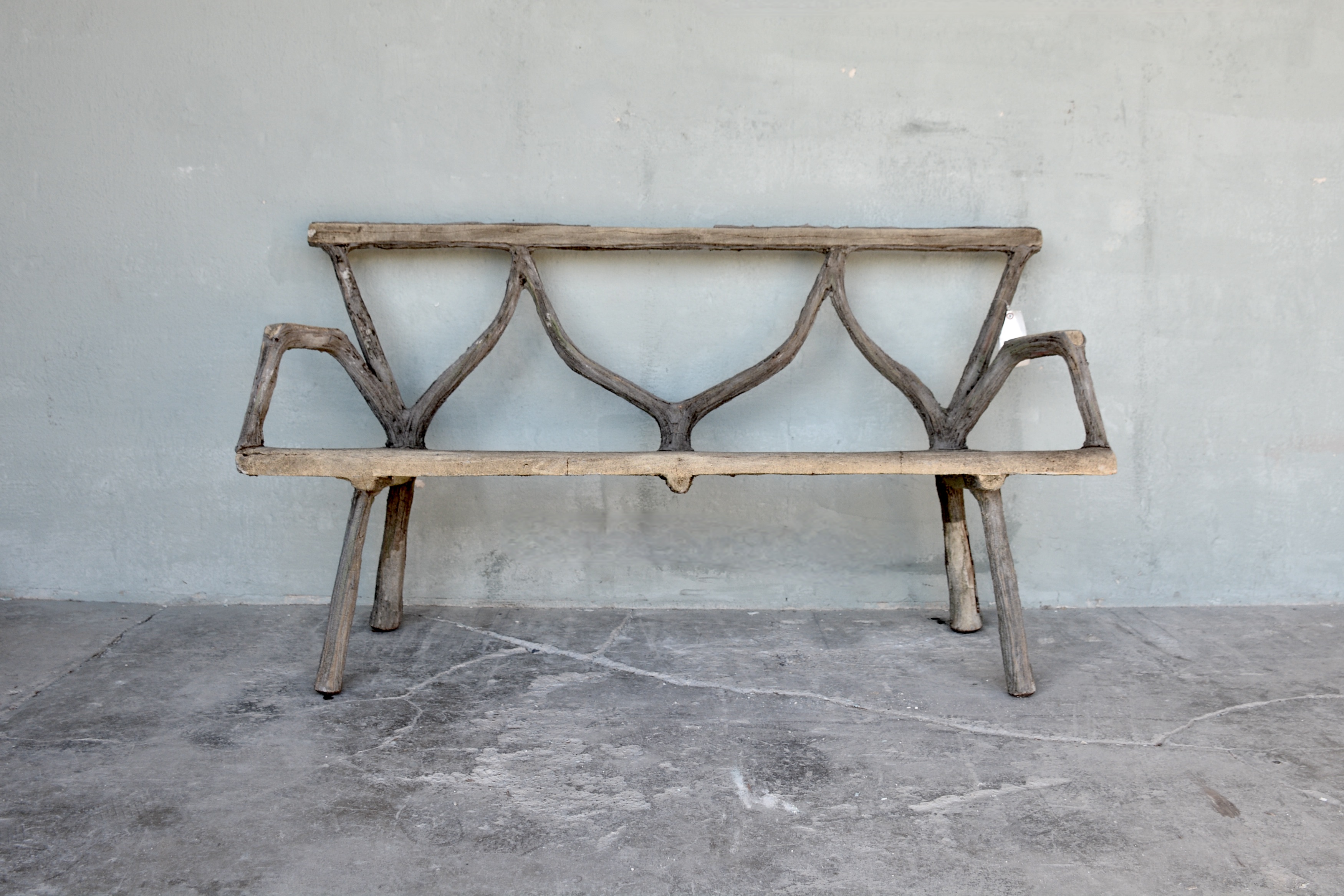 Pair of Faux Bois Benches