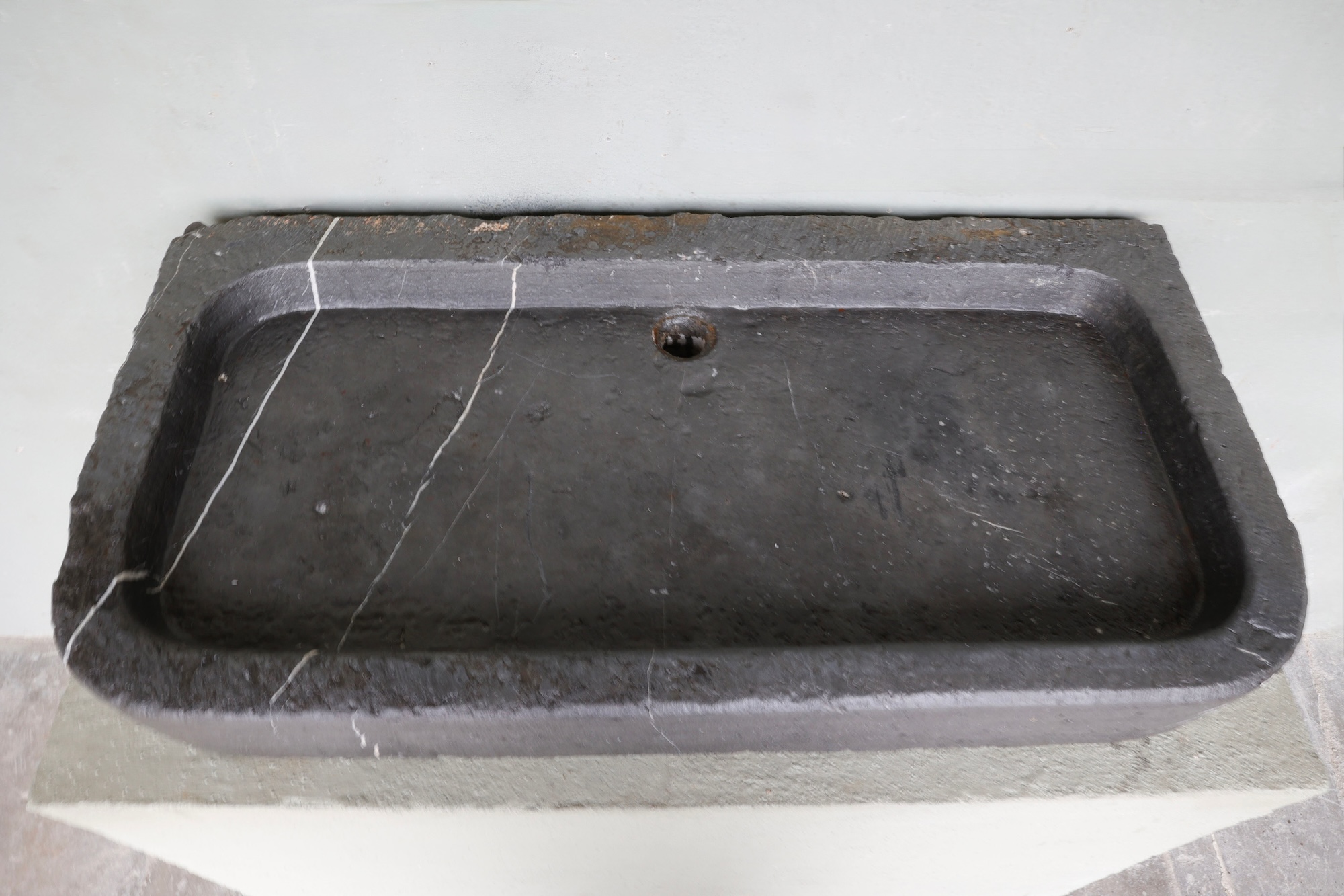 19th C. Belgian Blue Stone Sink from the Kitchen of a Village House in Lier, Belgium - image 4