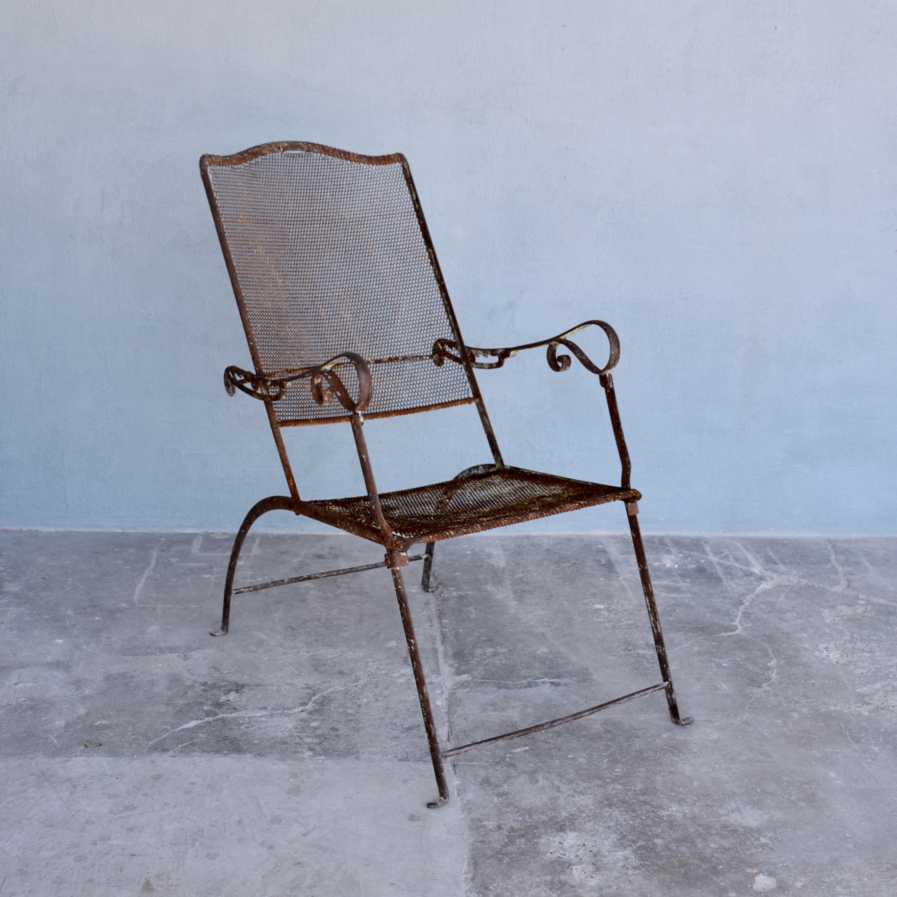19th c. French Iron Reclining Chair - image 2