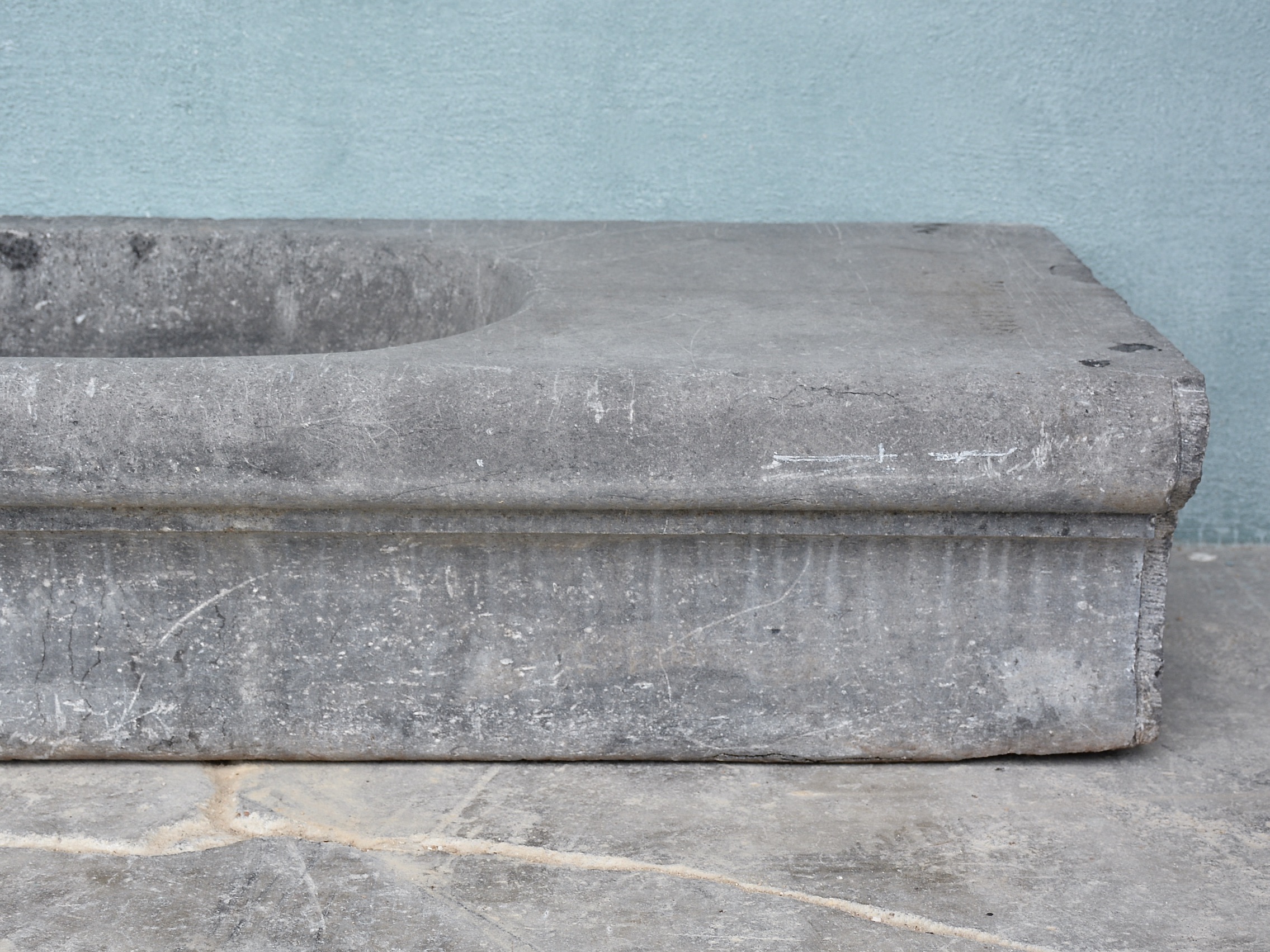 18th c. Belgian Blue Horse Trough from the Stables of a Property near Antwerp, Belgium - image 2