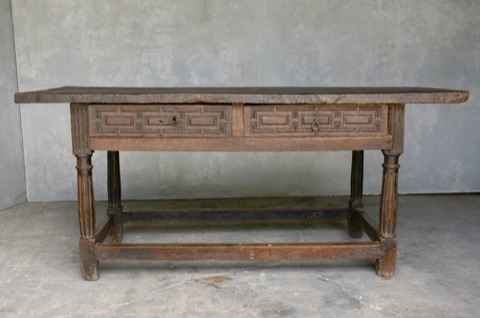 16th c. Chestnut Table From Northern Spain