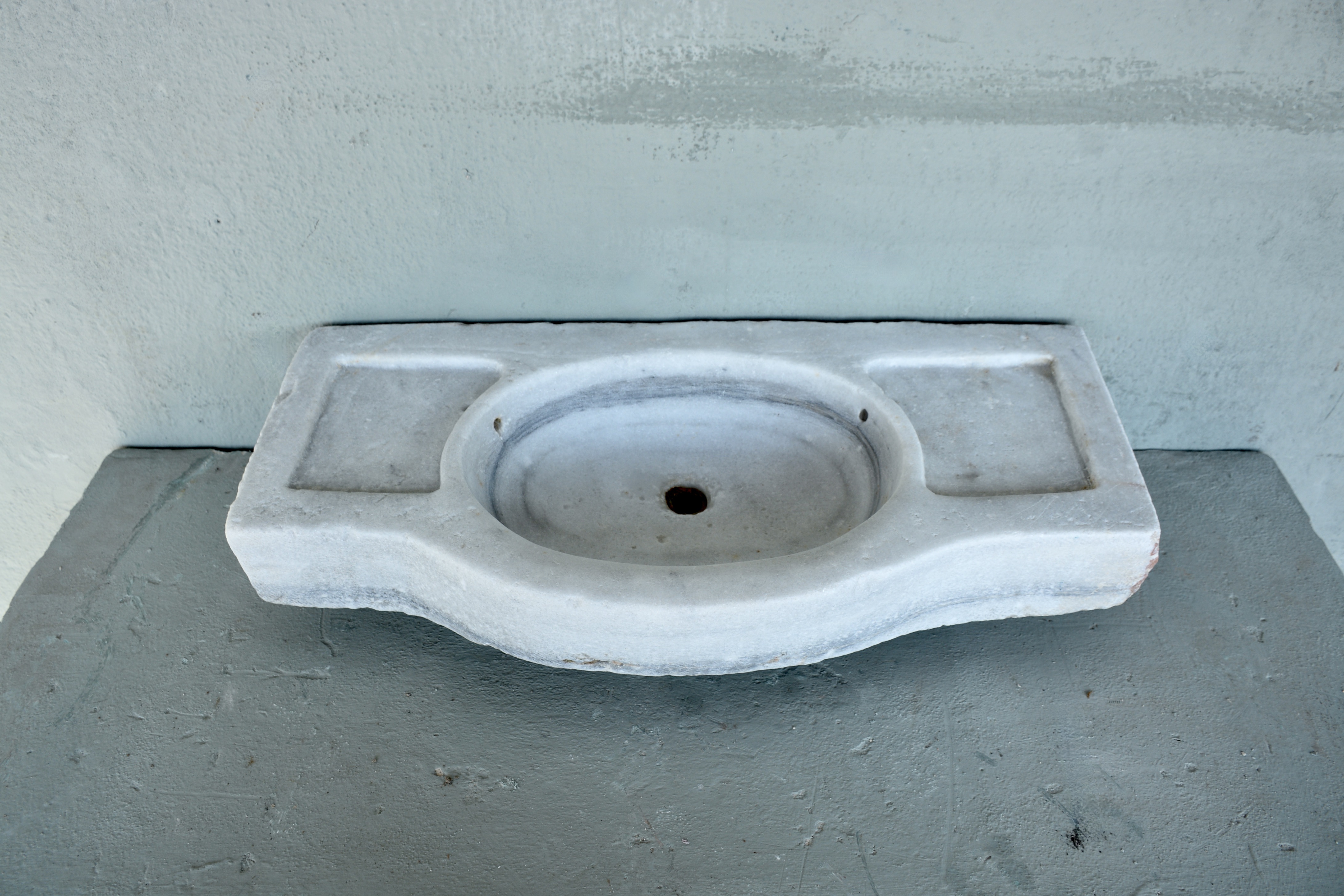 19th c. White Marble Sink - image 3