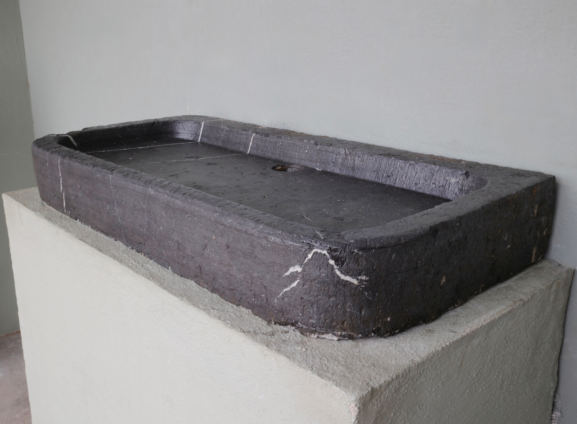 19th C. Belgian Blue Stone Sink from the Kitchen of a Village House in Lier, Belgium - image 2
