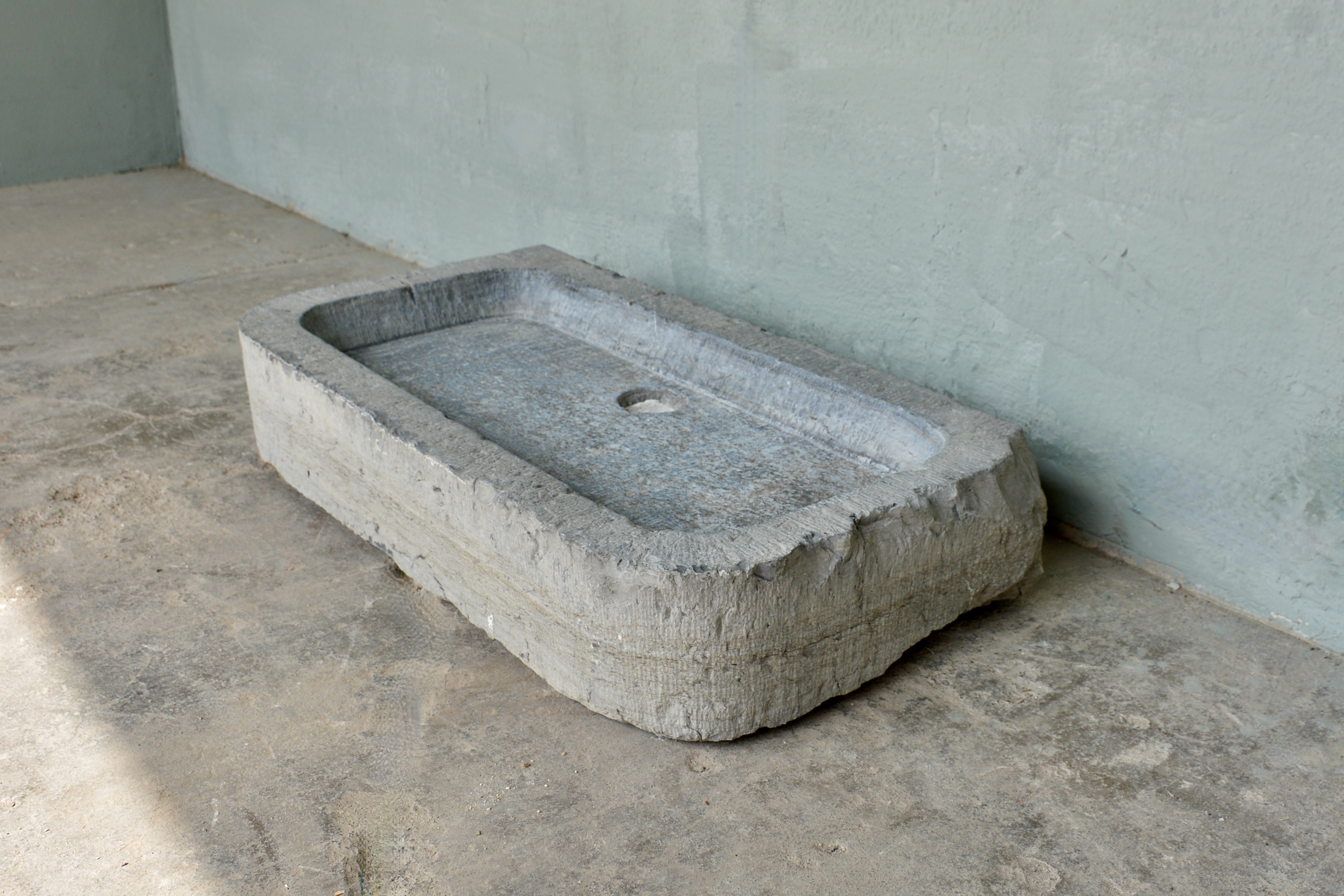 18th c Belgian Blue Stone Evier from a village house in Kortrijk, Belgium - image 3