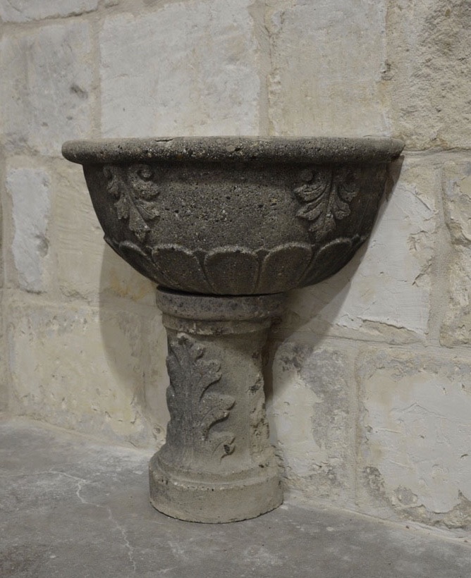 19th c. Reconstituted Stone Italian Basin