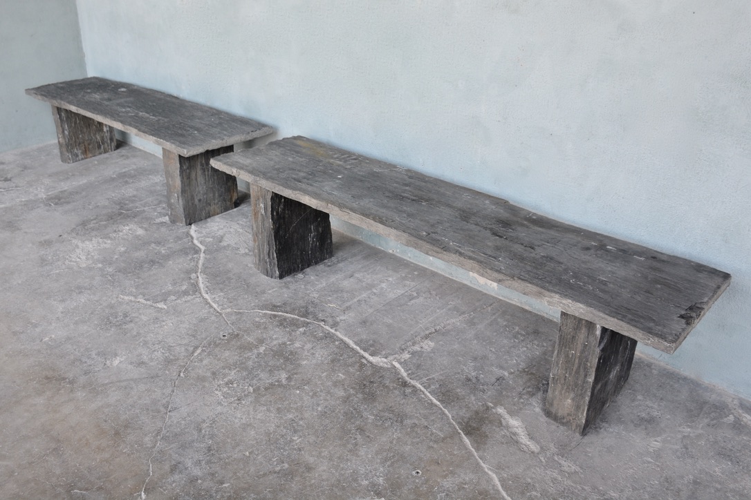 Pair of Antique Italian Slate Benches - image 2
