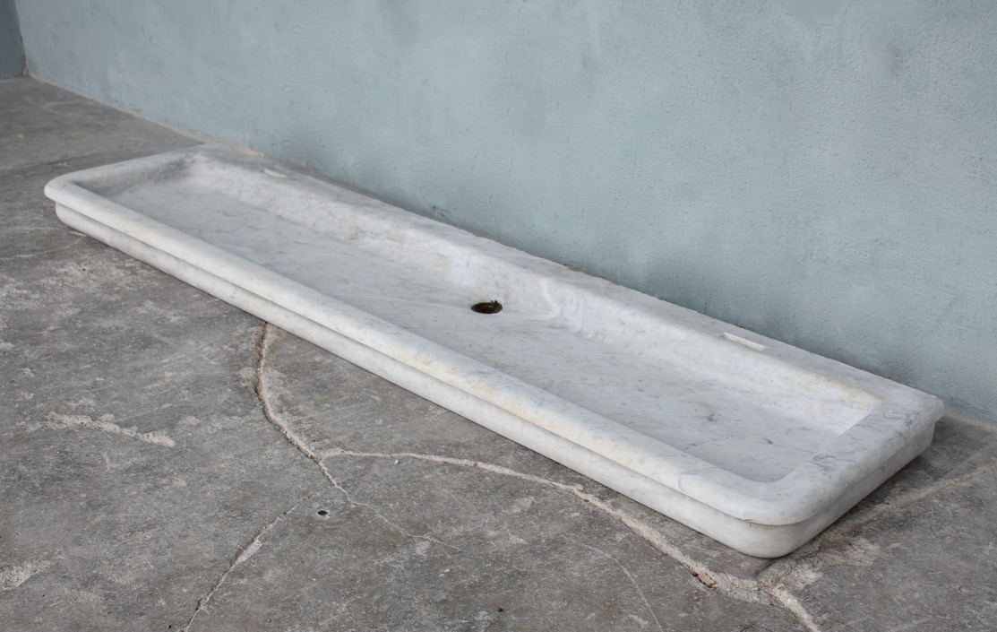Long Reclaimed Marble Sink Circa 1880 - image 4