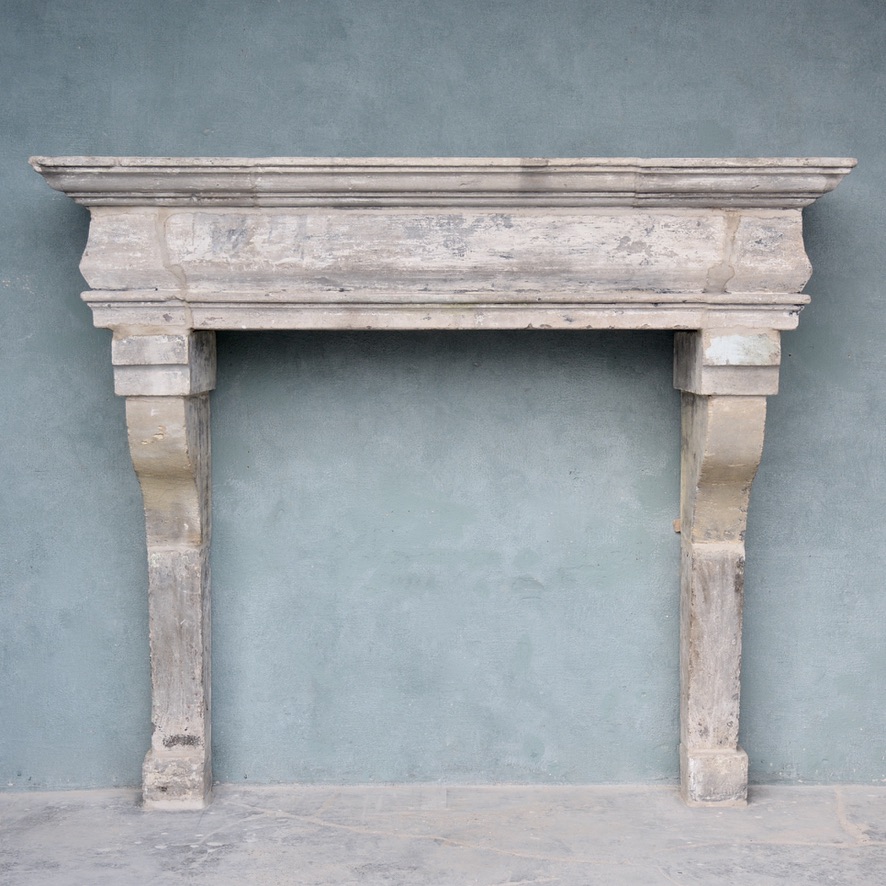 18th c. Cheminée from a Maison de Ville in Auray, a village in the Brittany Region of France