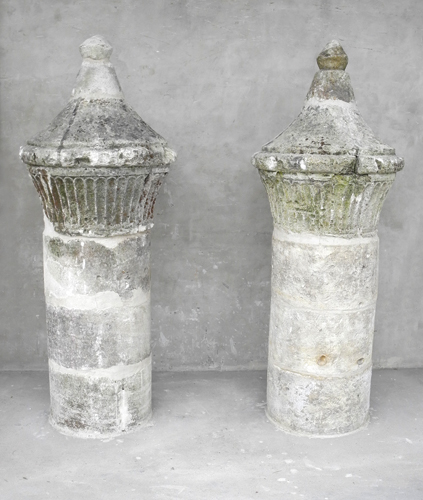 Pair of 18th c. Columns from the Entrance to a property in Soumeras, a Village in the Poitou-Charentes region of France