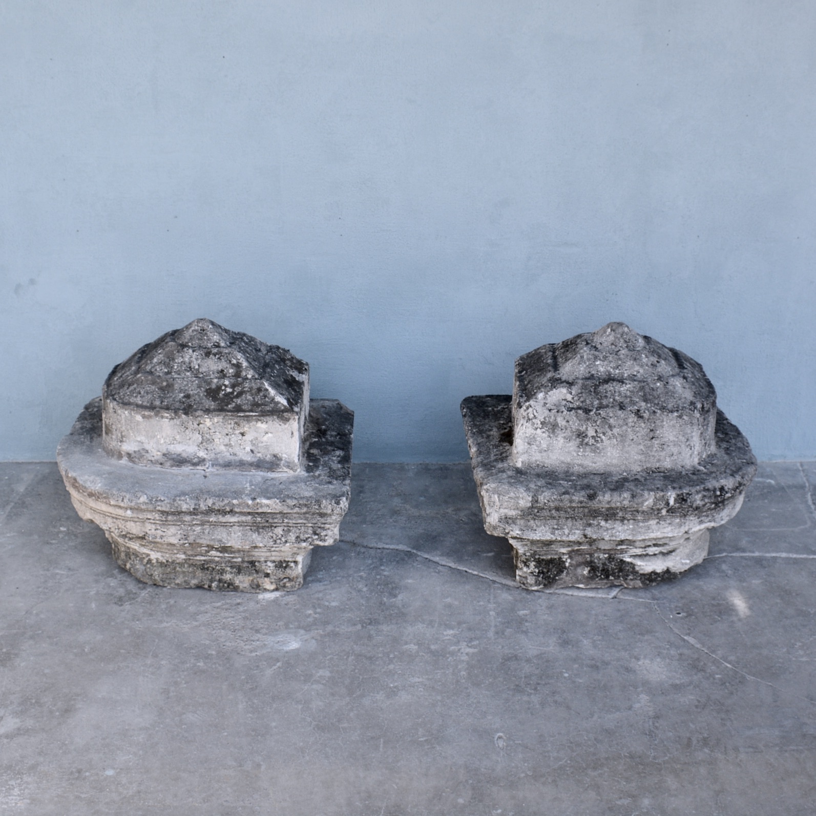 Pair 18th c. Column Toppers from a Property outside of the village of Apt, France - image 3