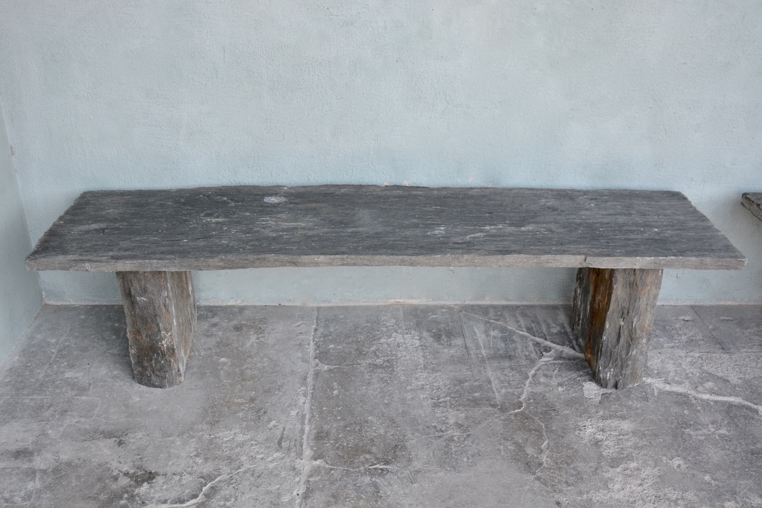 Pair of Antique Italian Slate Benches - image 4