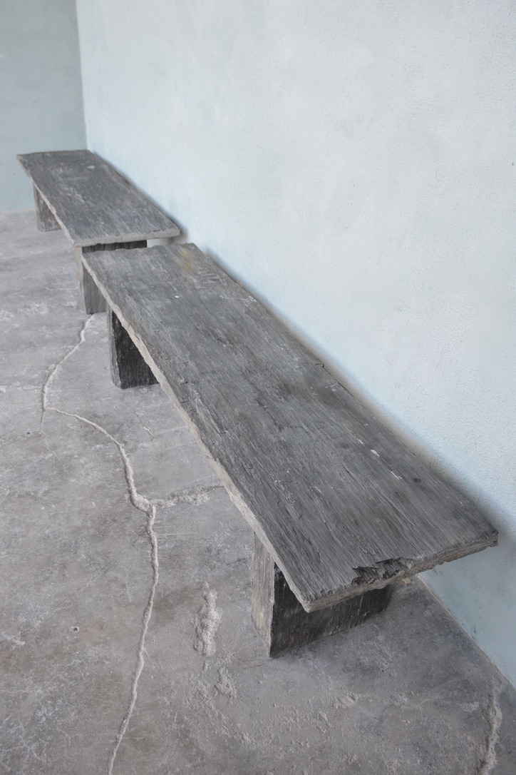 Pair of Antique Italian Slate Benches - image 3