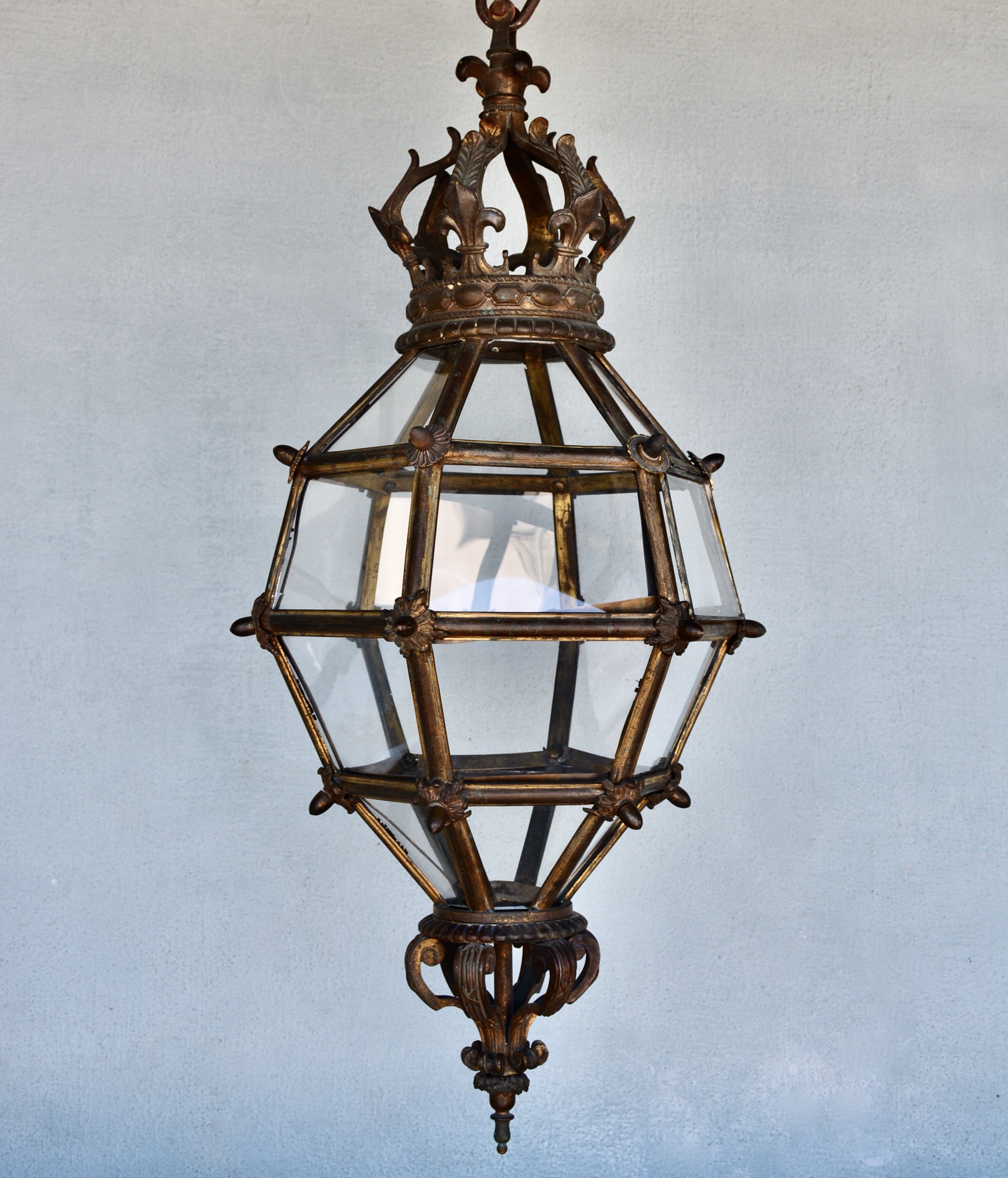 19th c. French Lantern with Crown
