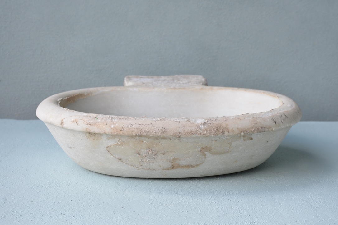 White Marble Sink/Baptismal Font