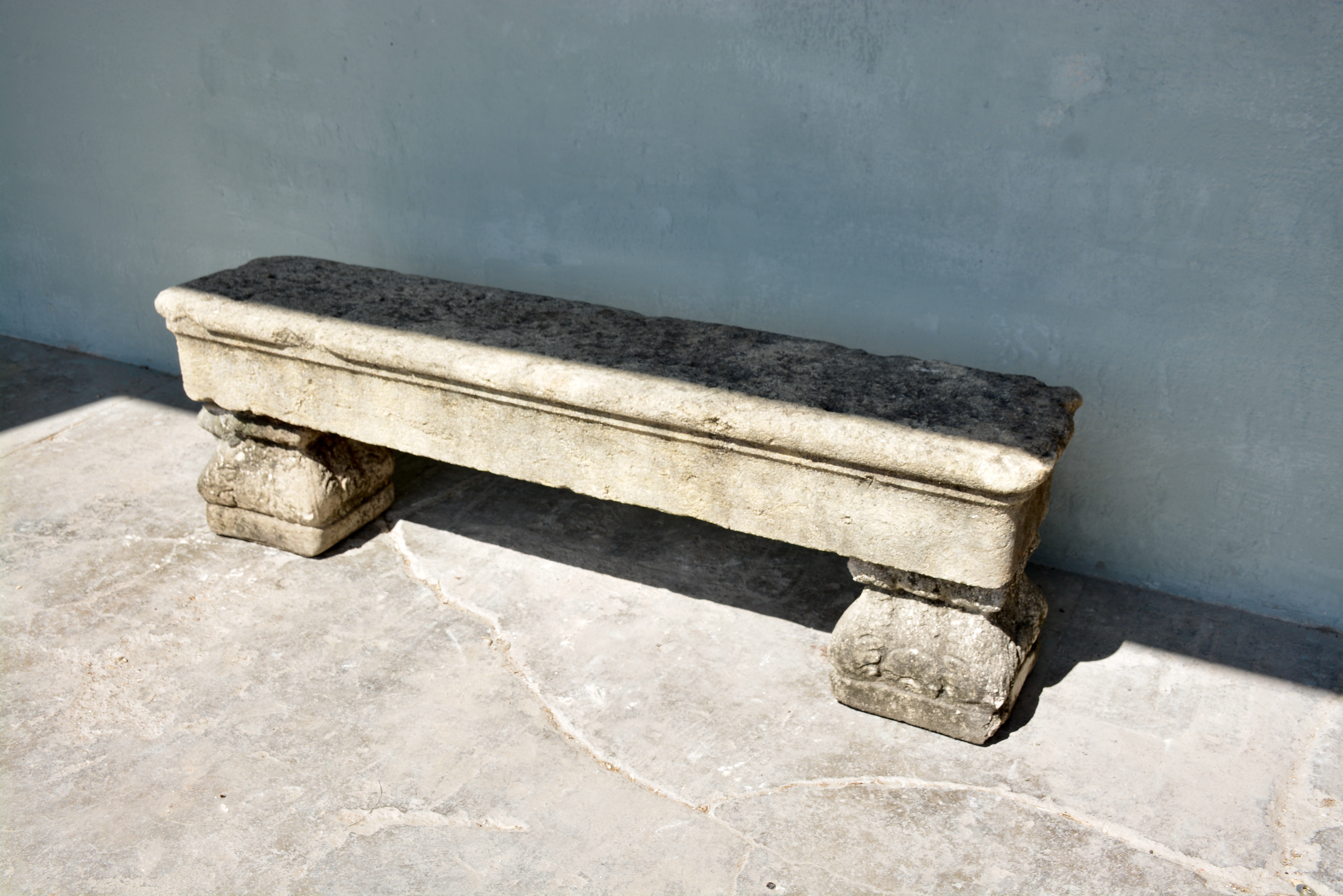 Reclaimed Stone Bench