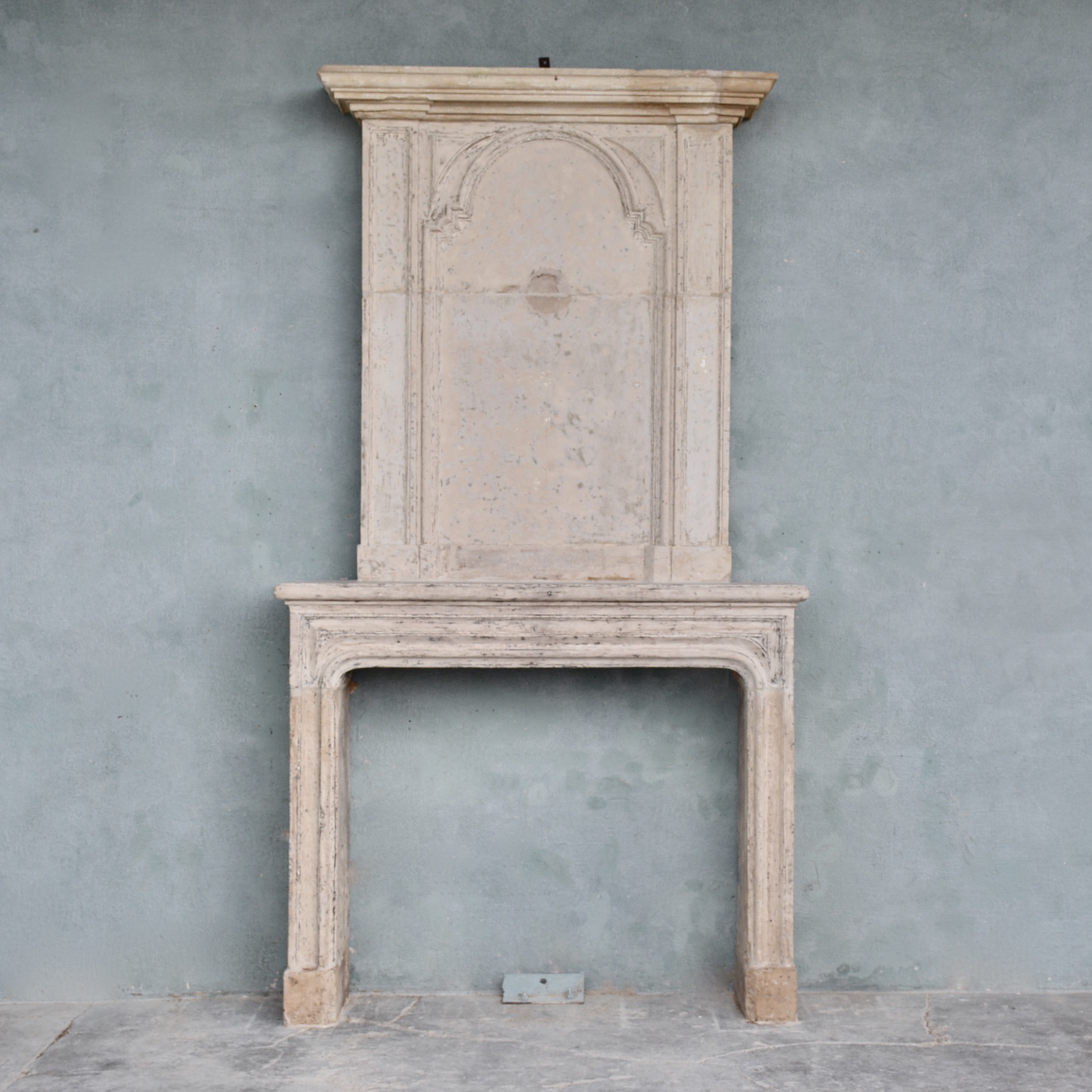 Reclaimed Fireplace with Trumeau