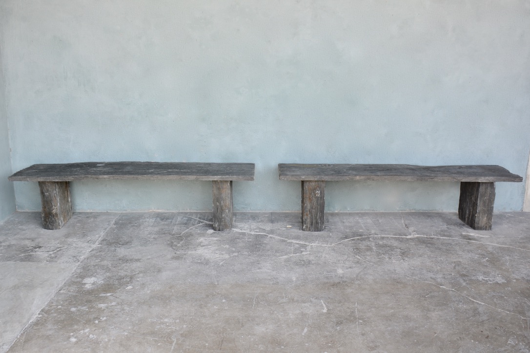 Pair of Antique Italian Slate Benches