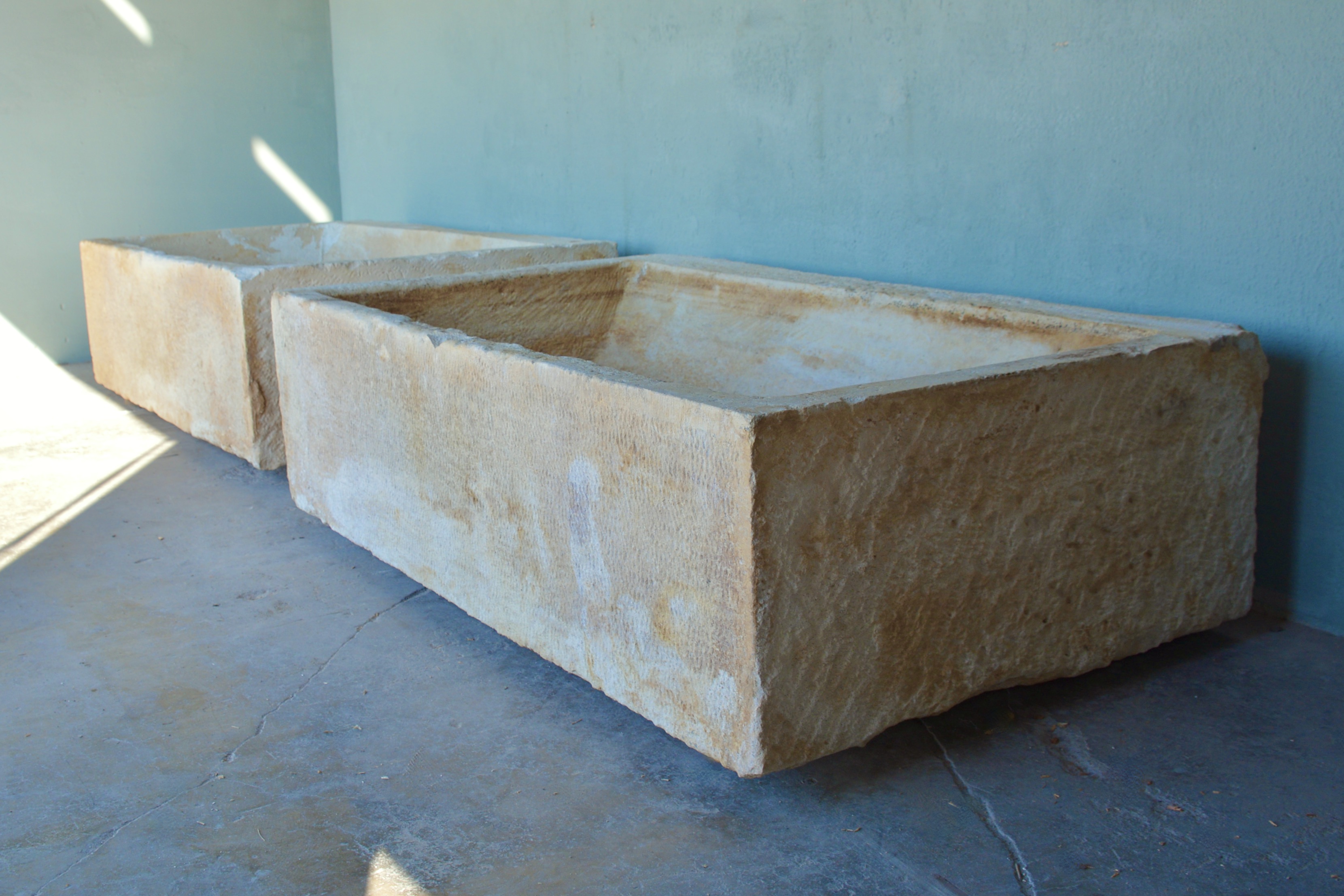 Pair of Antique Troughs from the Stables of a Chateau in the Lorraine region in France - image 3