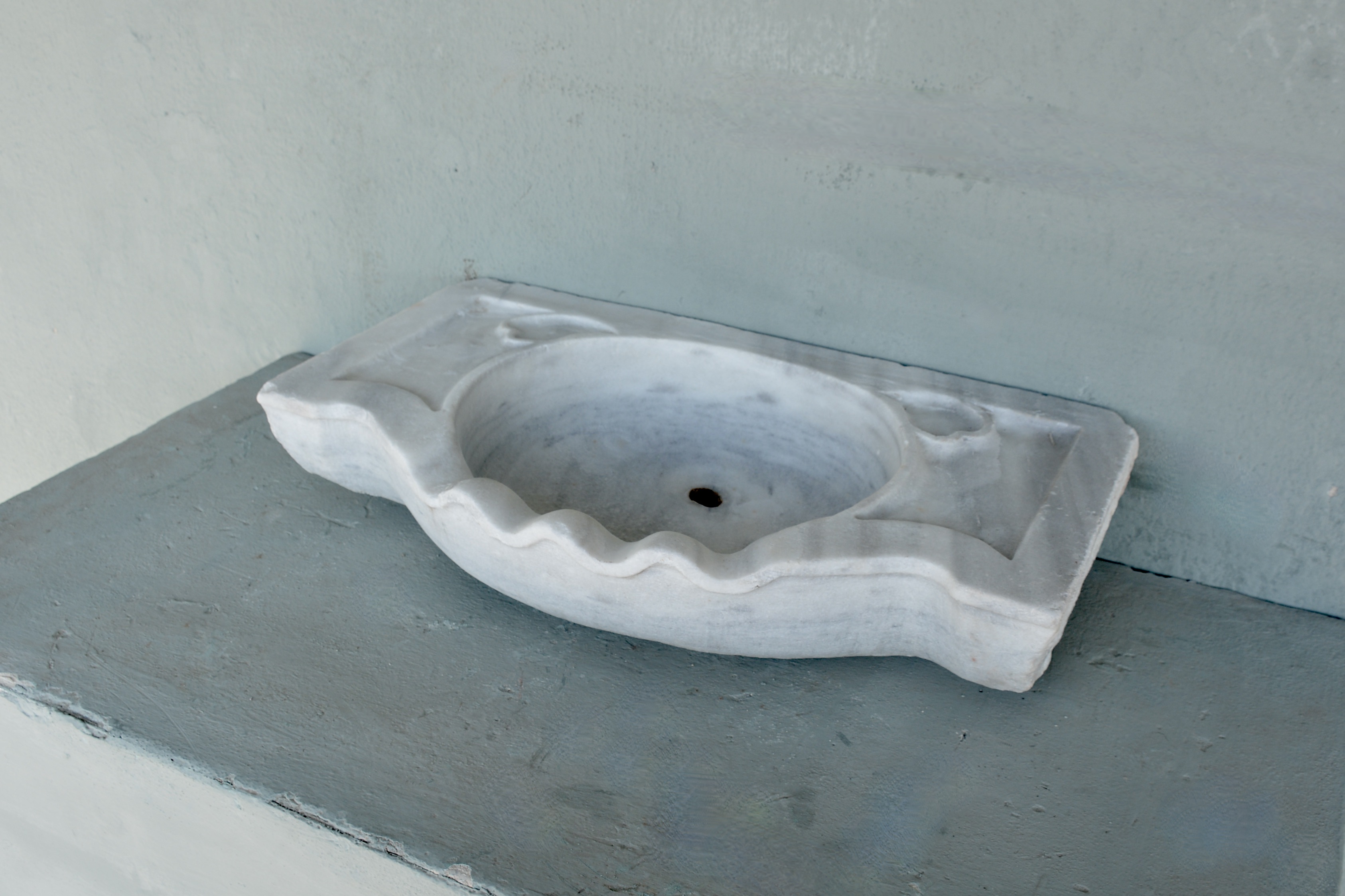 19th c. White Marble Sink - image 2