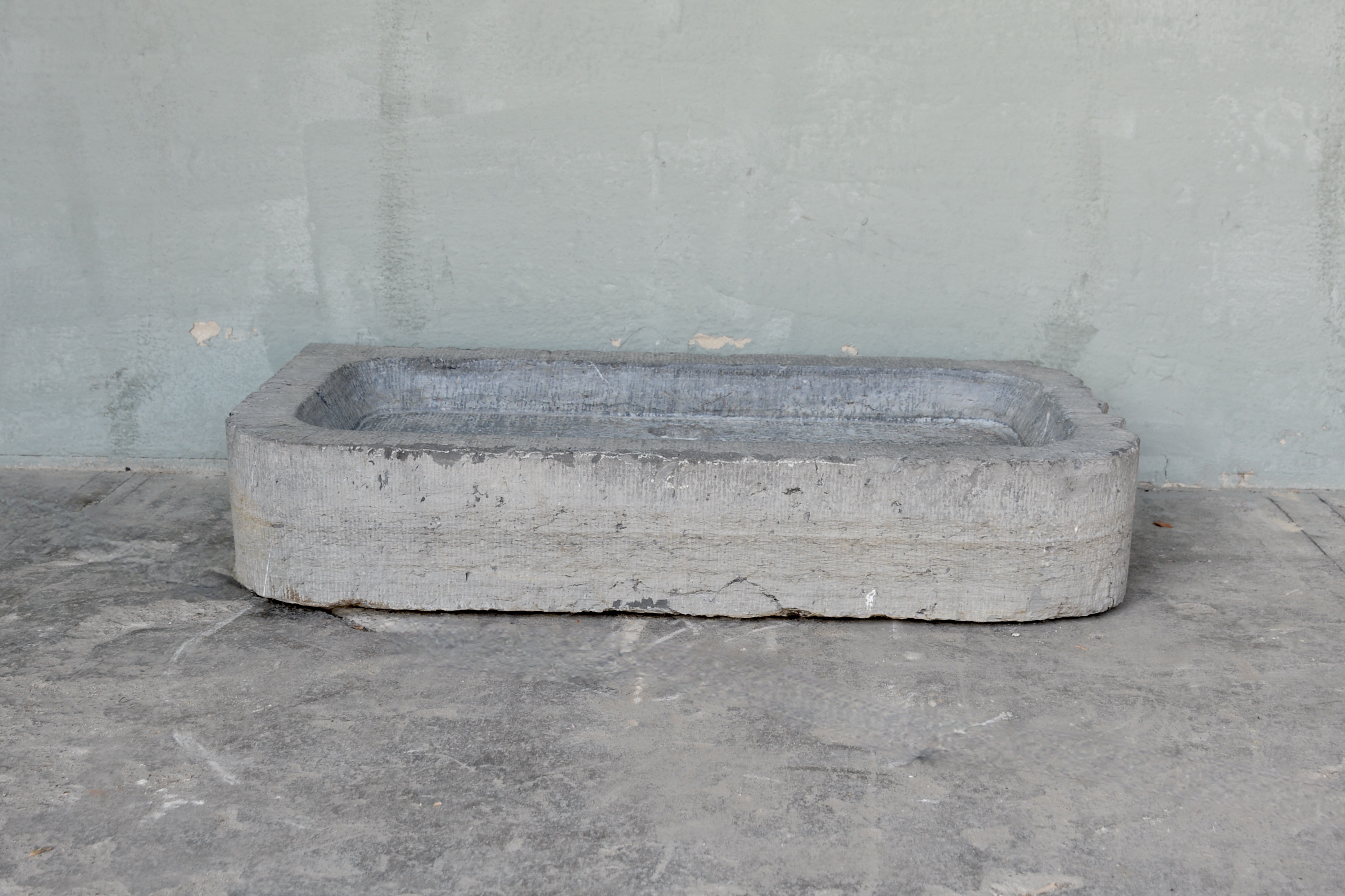 18th c Belgian Blue Stone Evier from a village house in Kortrijk, Belgium