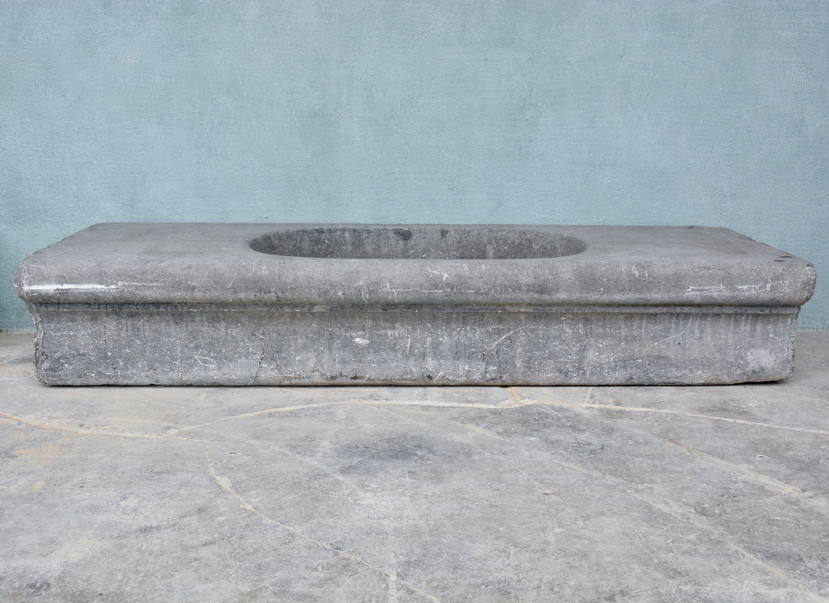18th c. Belgian Blue Horse Trough from the Stables of a Property near Antwerp, Belgium - image 4