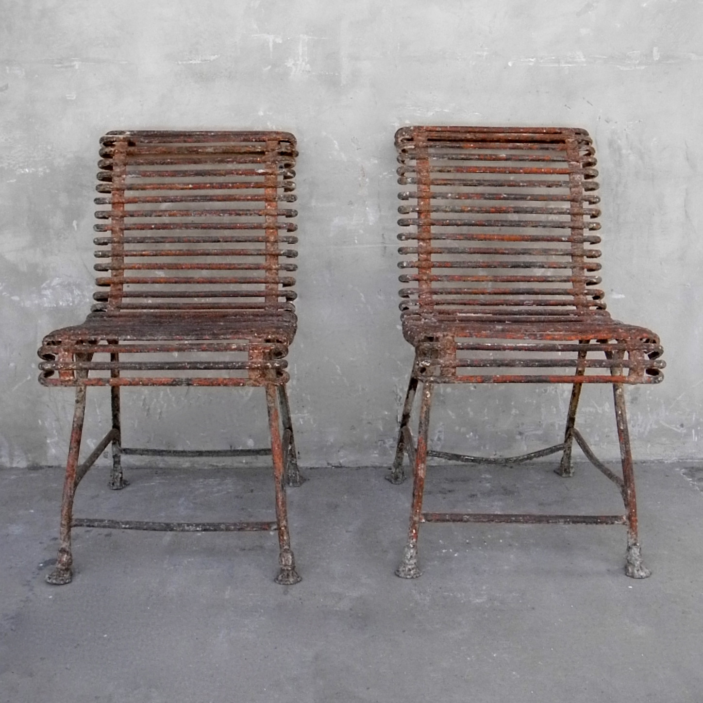 Pair of 19th c. Arras Garden Chairs