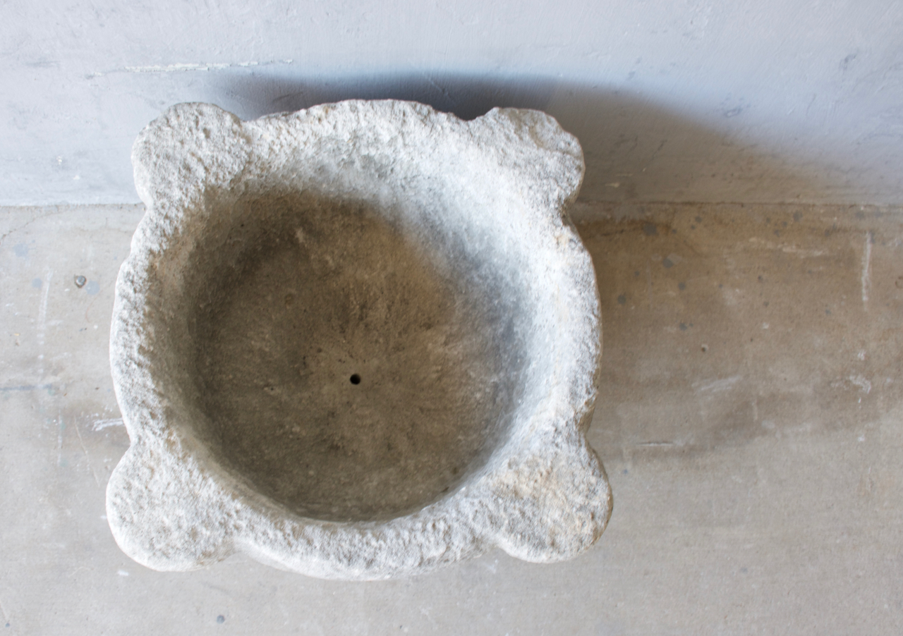 19th c. Large Stone Mortar Sink from France - image 2