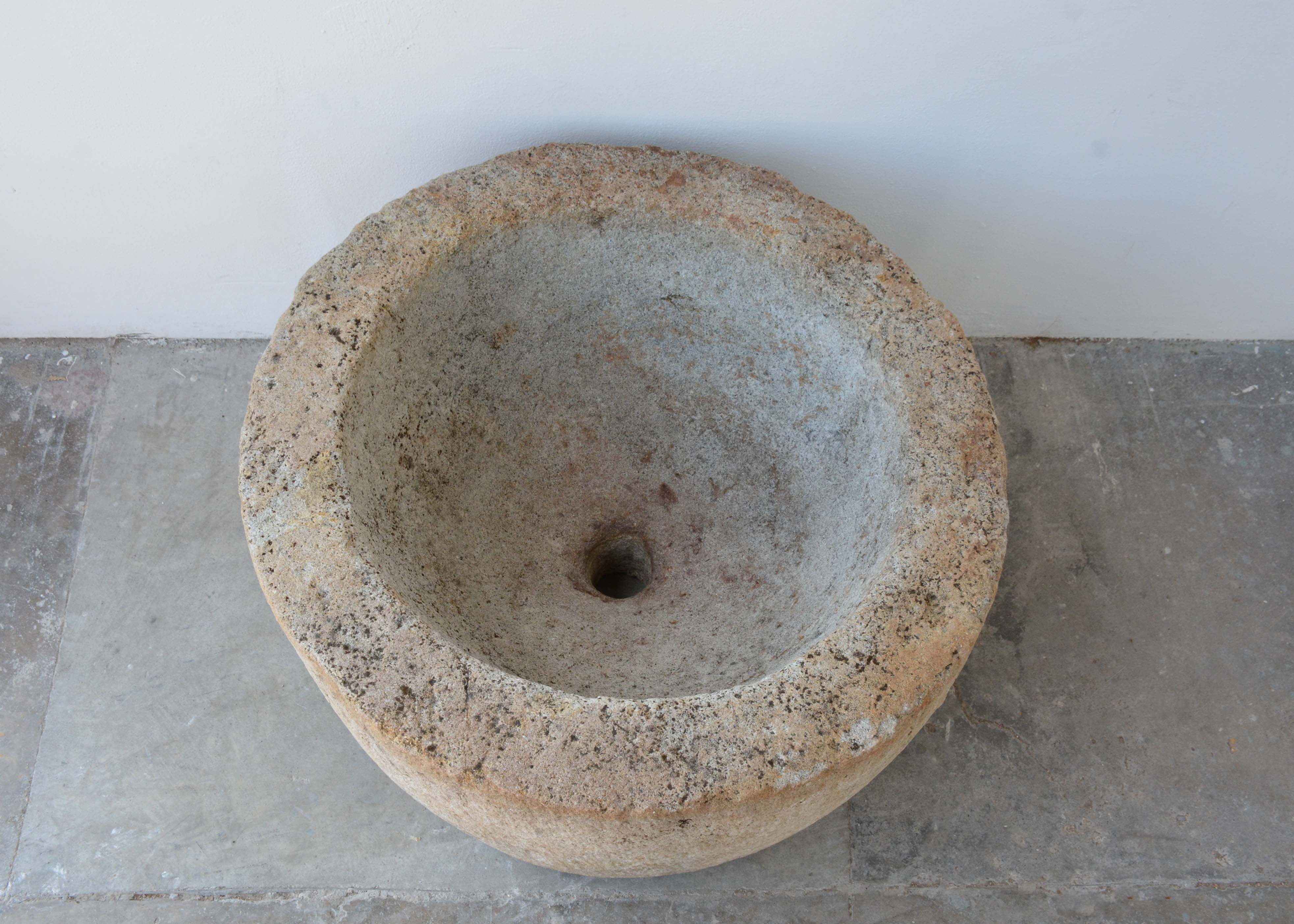 Antique Round Stone Auge from a Property outside of Lyon, France - image 3