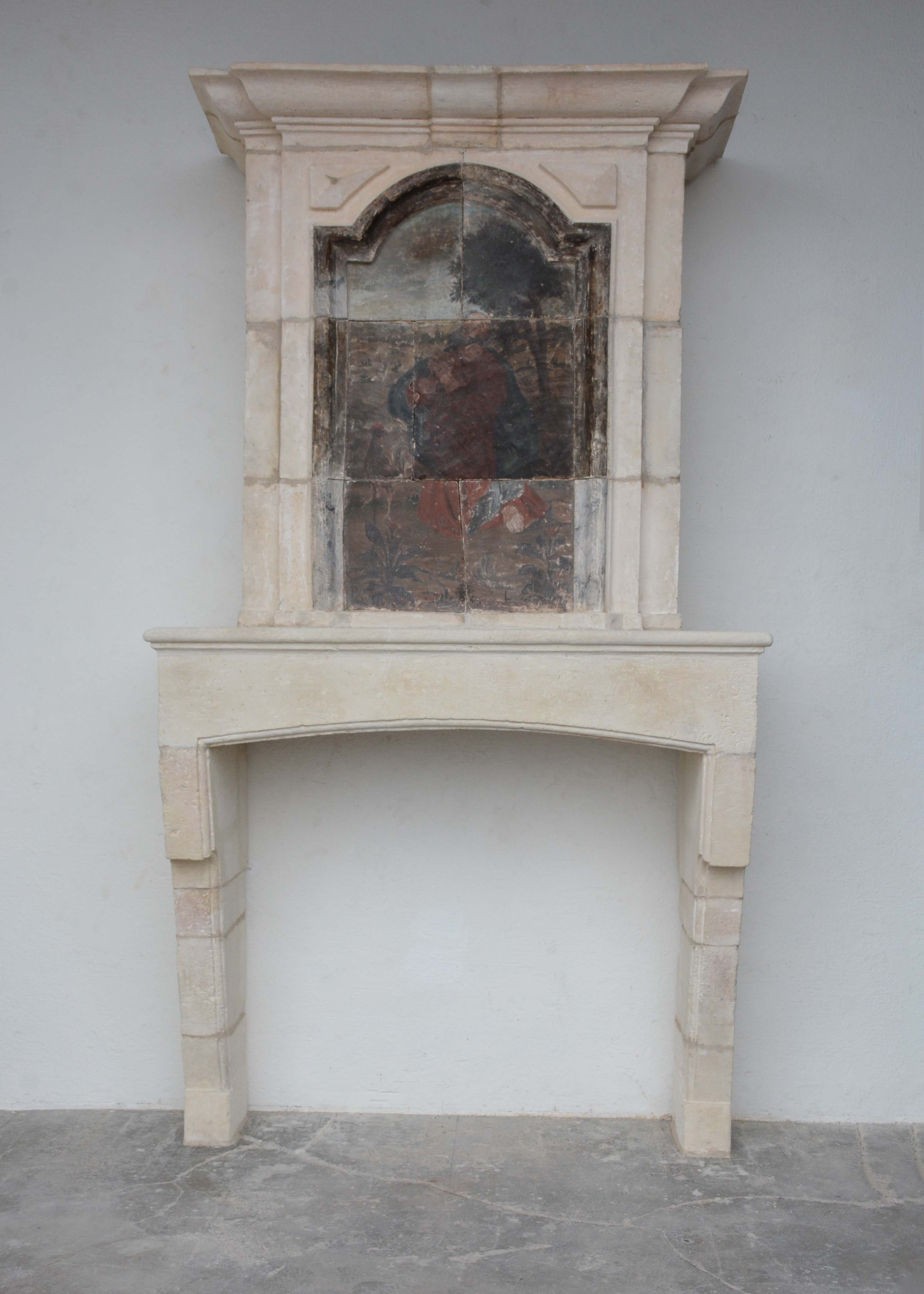 18th c. Trumeau Cheminee from a Petit Chateau near Pessac, a Village in the Bordeaux Region of France