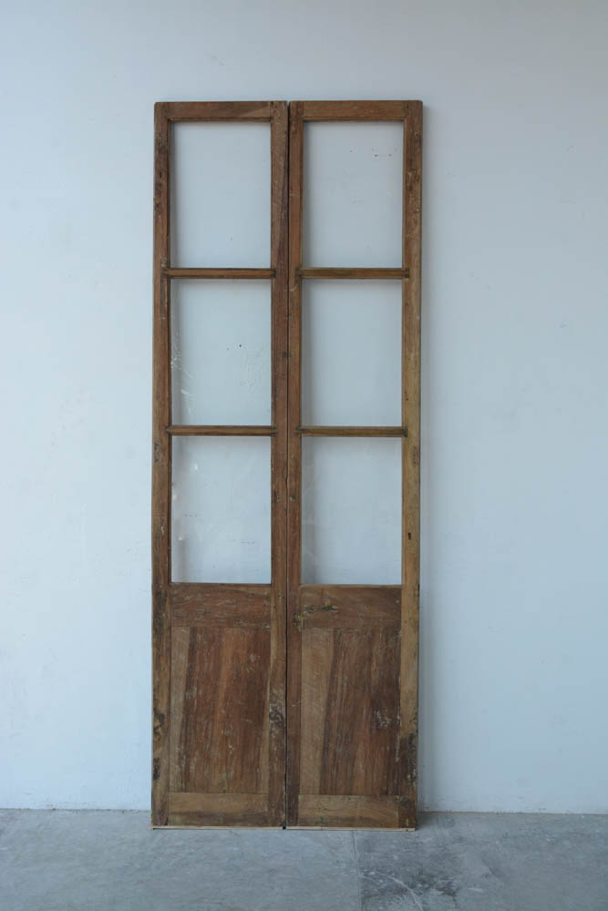 Pair of 18th c Italian Walnut and Glass Doors from an Umbrian Villa - image 2