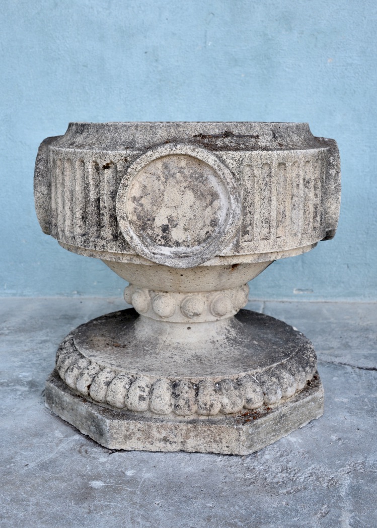 Pair of Form Campana Antique Garden Urns - image 6