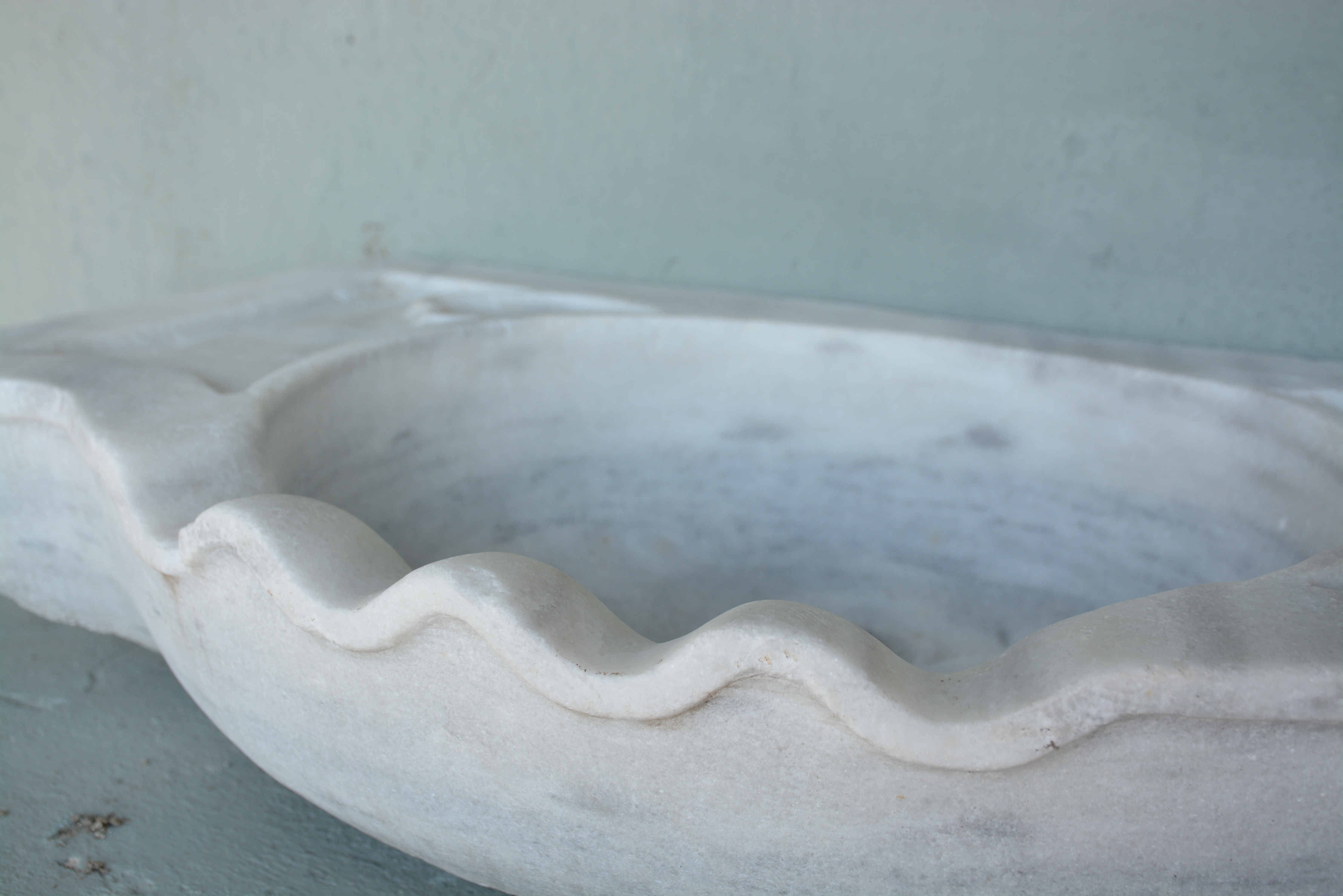 19th c. White Marble Sink - image 3
