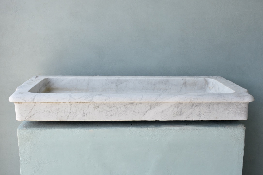 19th c. Marble Sink from a house in the village center of Alba, Italy