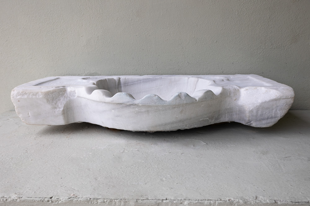 Antique white marble sink